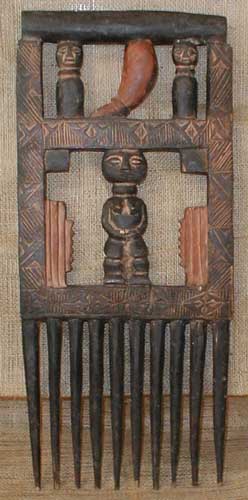 African Traditional art from the Ashanti Tribe - African Comb