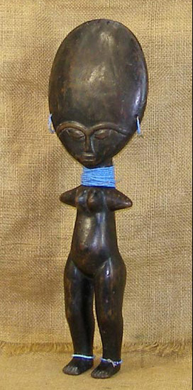 African Doll from the Ashanti Tribe of Ghana, Togo, and the Ivory Coast
