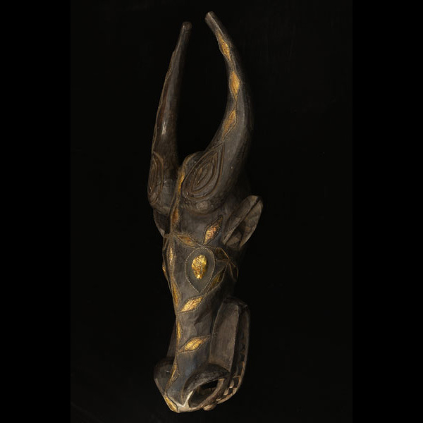 African Babanki Buffalo Mask 18, Left Angle