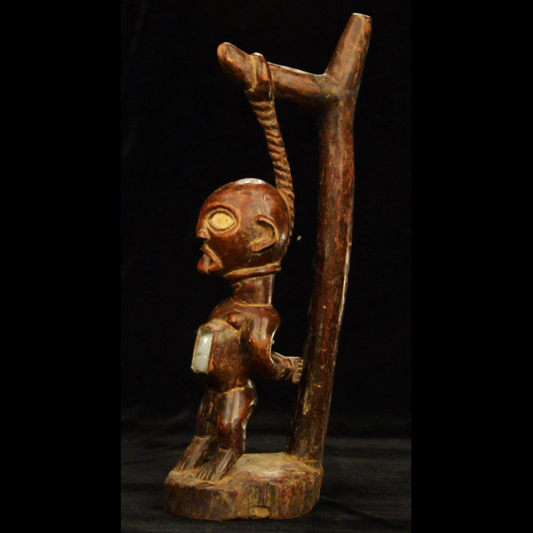 African Bakongo hanging man fetish 5 left side