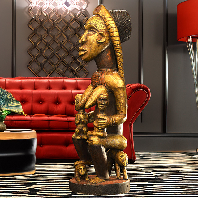 African Bakongo Statue 25 Left Angle