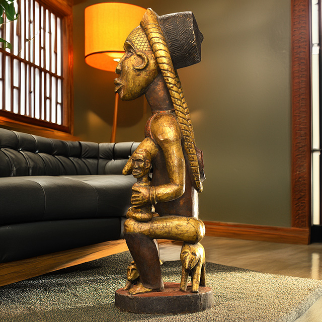 African Bakongo Statue 25 left side