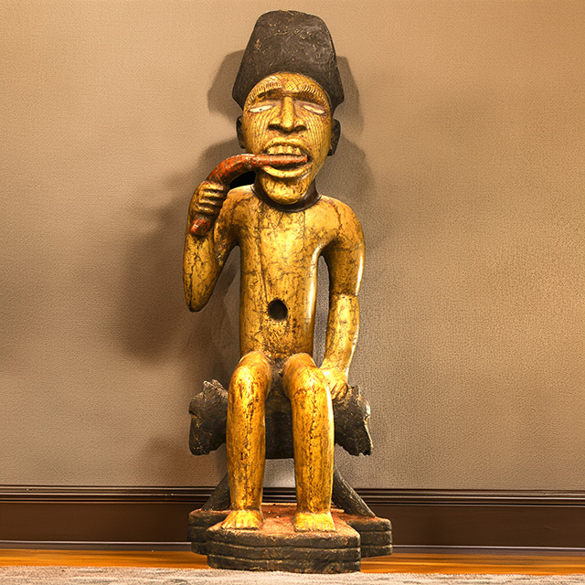 African Bakongo fatherhood statue 26