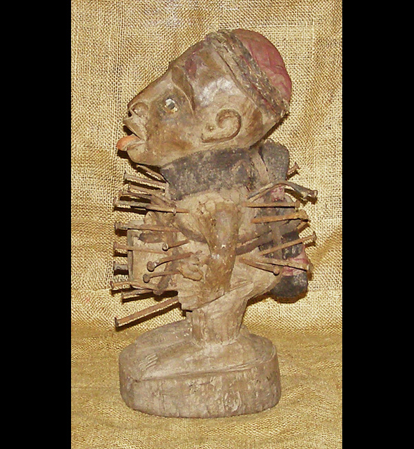 African Bakongo Nail Fetish 2 left side
