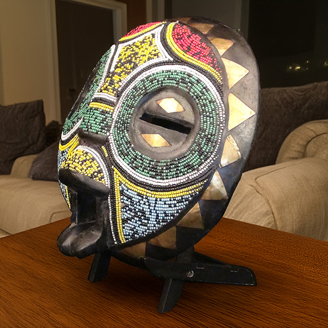 African Baluba mask Left Angle