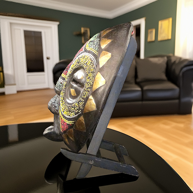 African Baluba mask left side