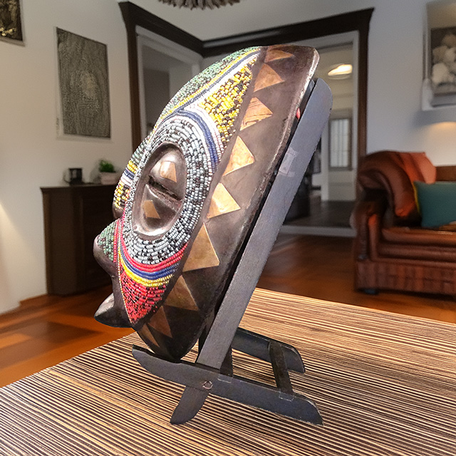 African Baluba mask left side