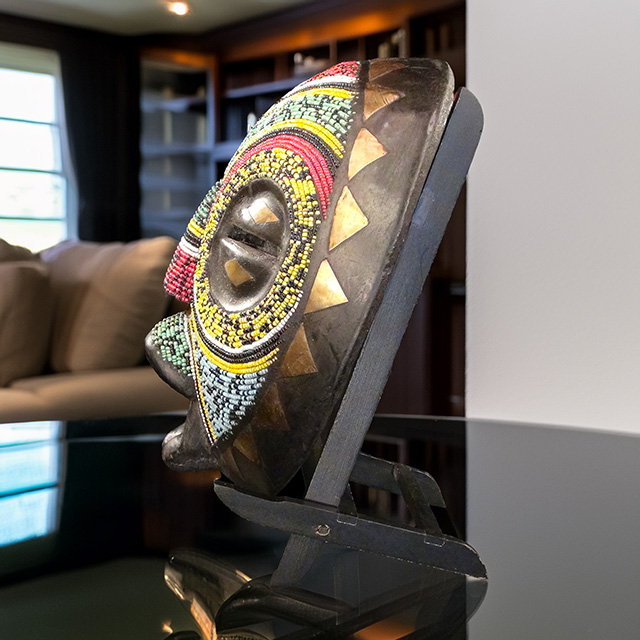 African Baluba mask left side