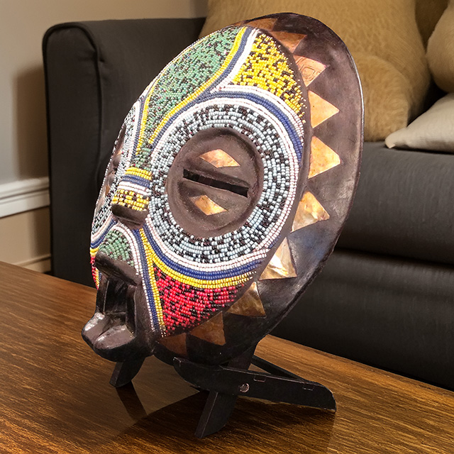 African Baluba mask Left Angle