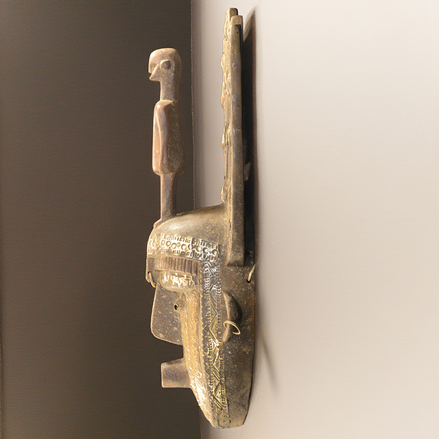Bambara mask 43 Left Side- Click for a more detailed view of this African mask. African Bambara mask 43 left side