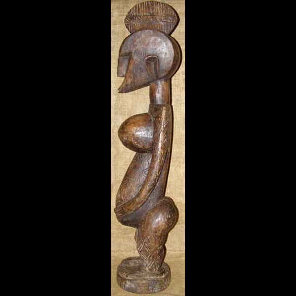 African Bambara Fertility Statue Left Side