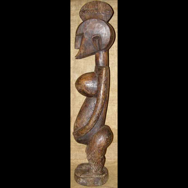 African Bambara Fertility Statue Left