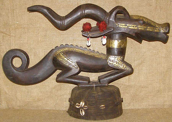 African Bambara Male Chiwara Headdress Left Angle