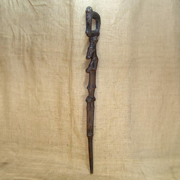 Bamileke Walking Stick 2 Left Angle