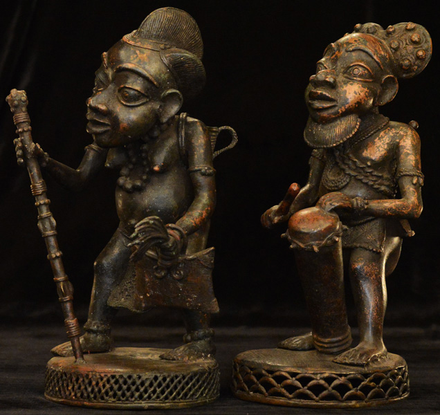 Bamum Bronze Couple Left Angle