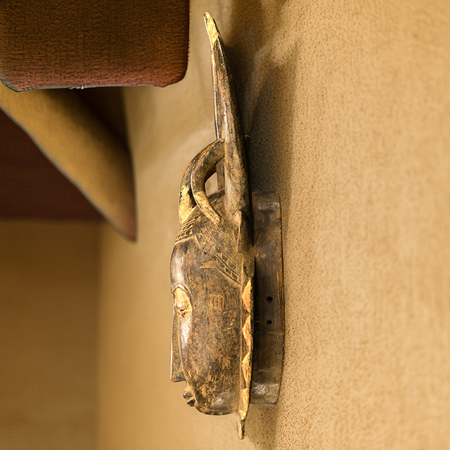 African Baule mask 108 left side