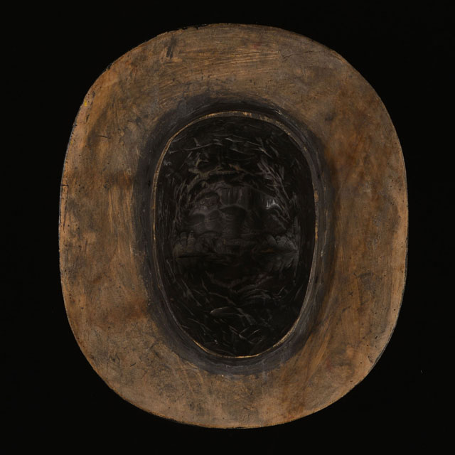 African Baule moon mask 113 back