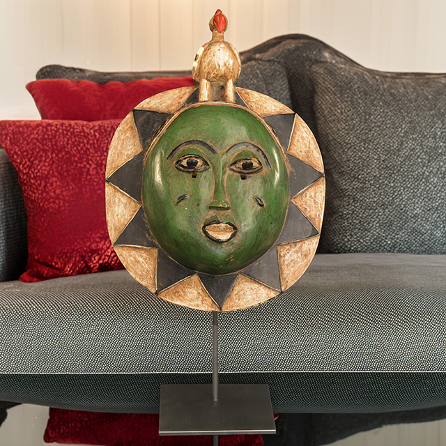 African baule moon mask 115