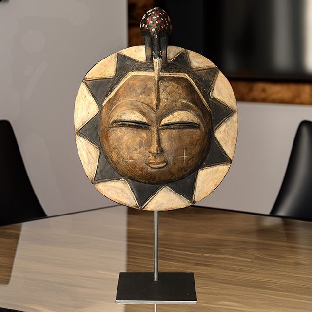 African baule moon mask 117
