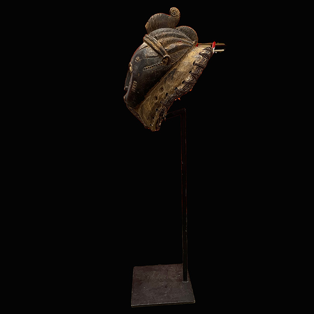 African Baule Mask 123 on stand back