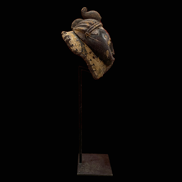 African Baule Mask 123 on stand left side