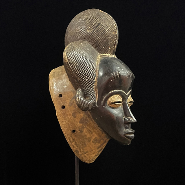 African Baule mask 131 on display stand