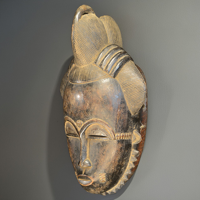 African Baule mask 129 Left Angle