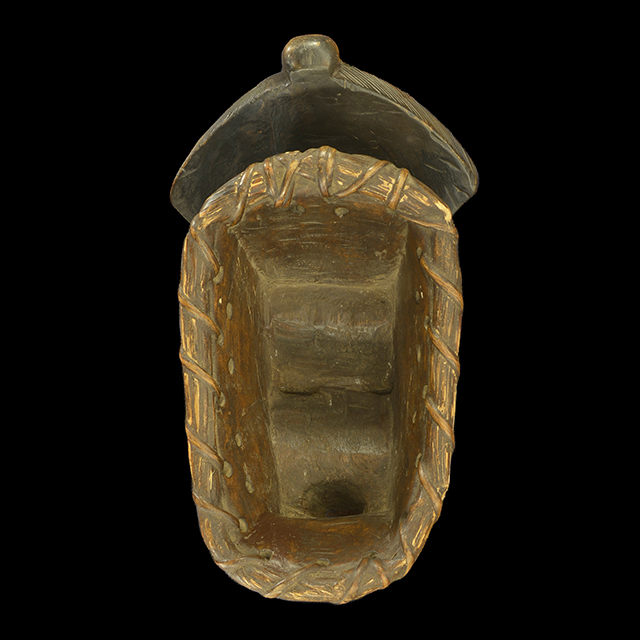 African Baule mask 145 back - Click for a more detailed view of this African Mask. African Baule mask 145 back