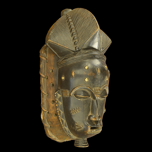 African Baule mask 145 Right Angle - Click for a more detailed view of this African Mask. African Baule mask 145