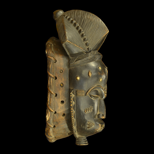 African Baule mask 145 Right Side - Click for a more detailed view of this African Mask. African Baule mask 145 Right Side