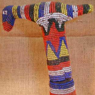 Cameroon Beaded Bottle Left