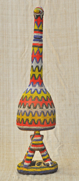 Cameroon Beaded Bottle Left Angle