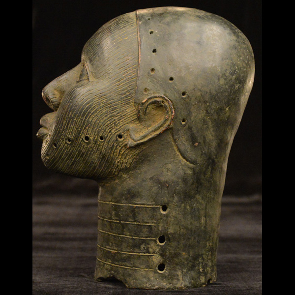 African Benin Ile-Ife Bronze 11 left side