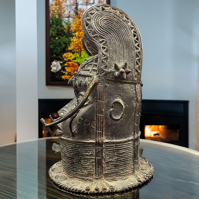 African Benin Ile-Ife bronze 68 left side