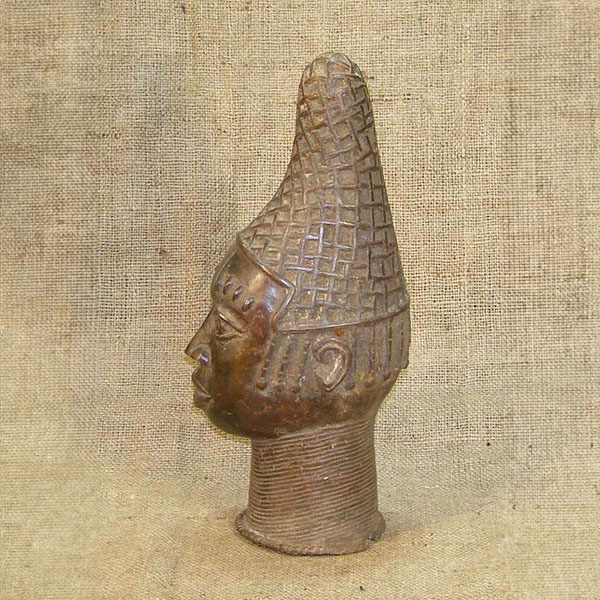 African Benin Ile-Ife Bronze 13 left side