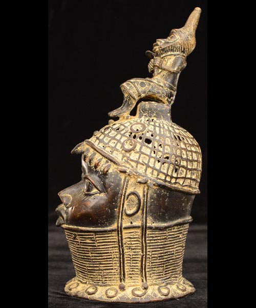 African Benin Ile-Ife Bronze 15 left side