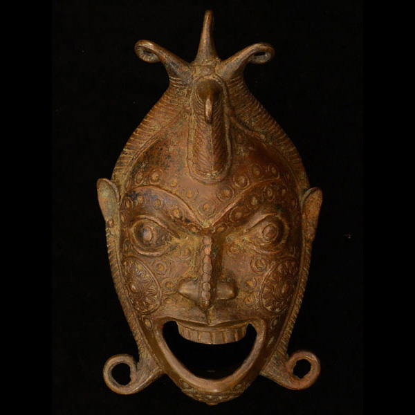 African Benin Bronze Mask 26
