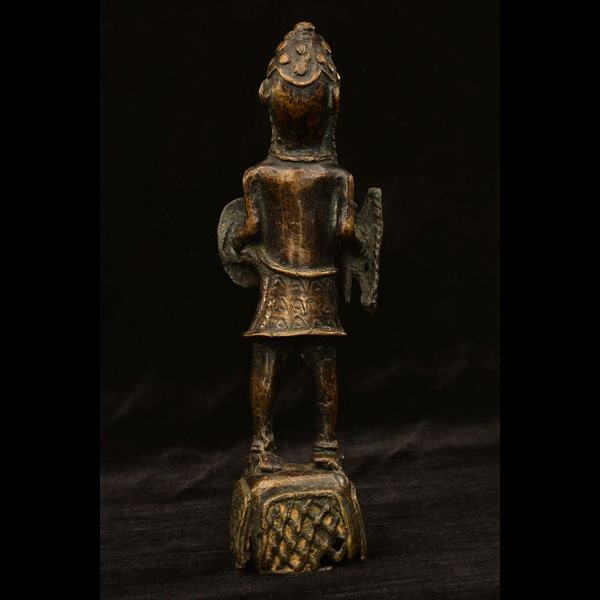 African Benin Bronze Statuette 31 back
