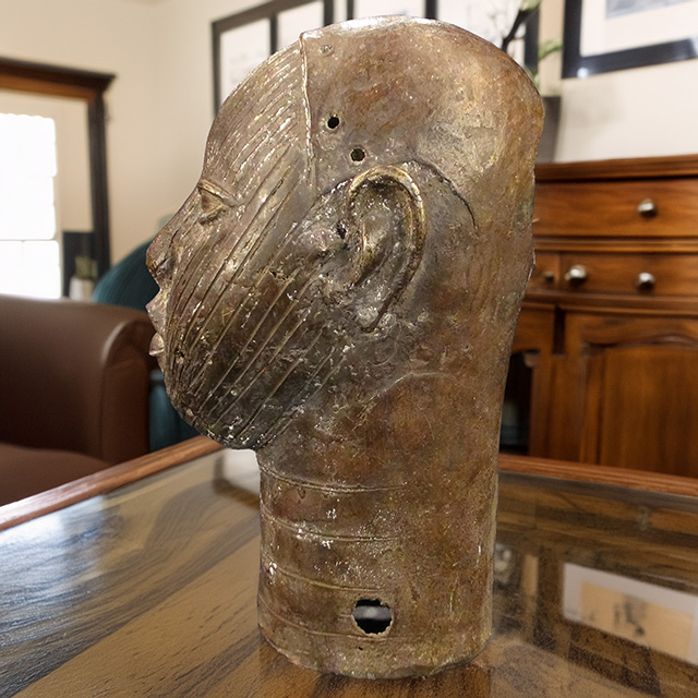 African Benin Bronze 40 left side