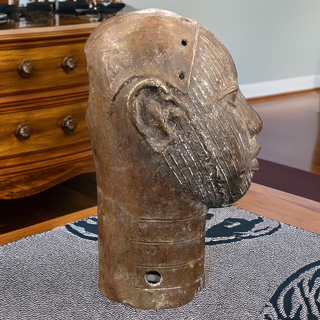African Benin Bronze 40 Right Side