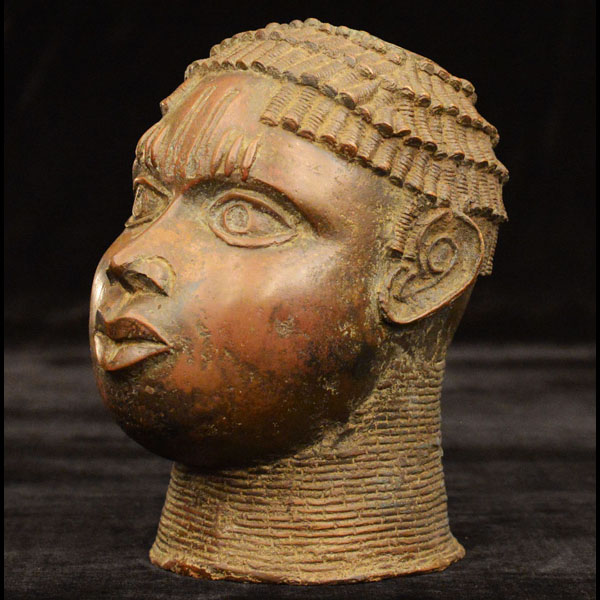 African Benin Bronze 2 Left Angle