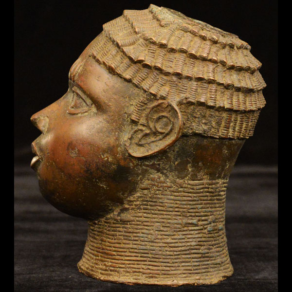 African Benin Bronze 2 Left Side
