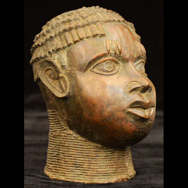 African Benin Bronze 2 Right Angle