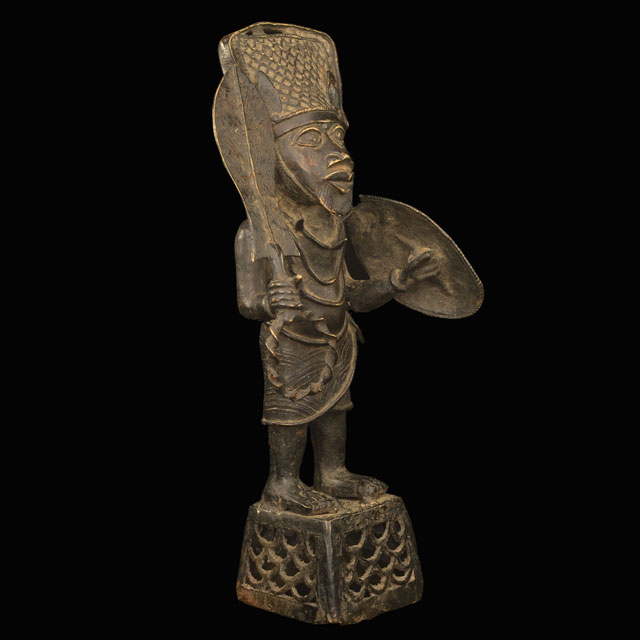 African Benin Bronze Statuette 38 