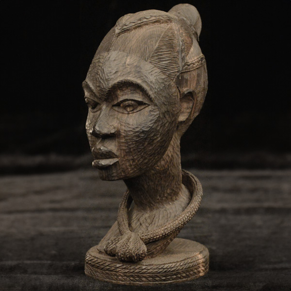Benin Ebony Sculpture 19 Left Angle
