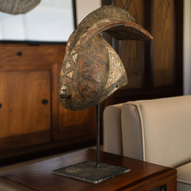 African Bobo mask 12 on display stand