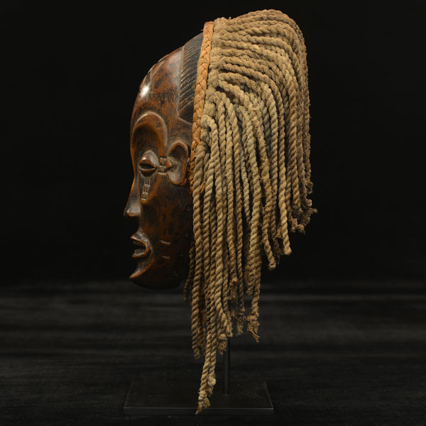 African Chokwe mask left side
