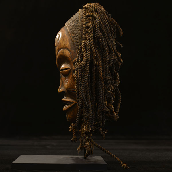 African Chokwe mask left side