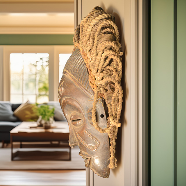 African Chokwe mask Right Side