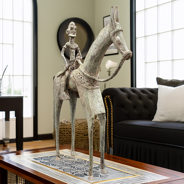African Dogon Bronze rider 111